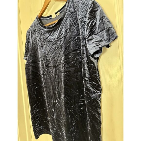 GAP Blue Velvetcore Round Neck Top Whimsical Vintage Insp. Clean Girl‎ L Or XL - Picture 1 of 5